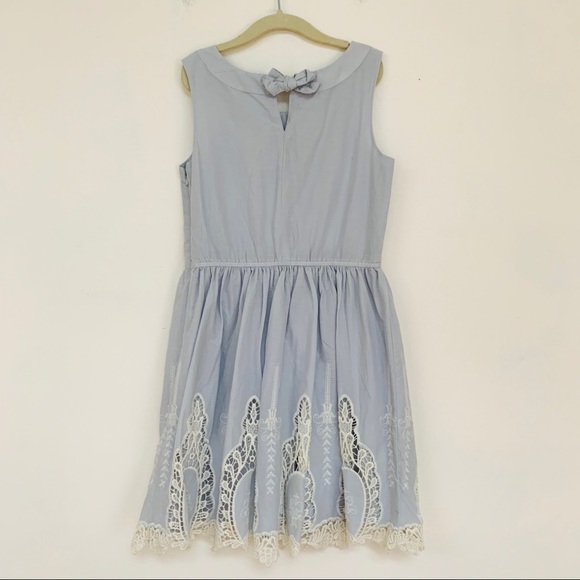 Gap kids ice blue lace trim fit and flare dress - Picture 4 of 4